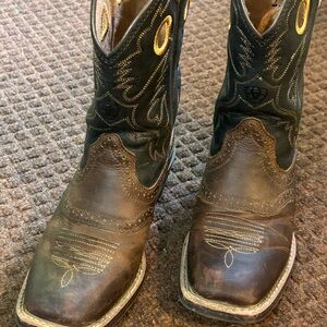 Ariat Kids Western Cowboy Boots - Brown and Black - 2.5